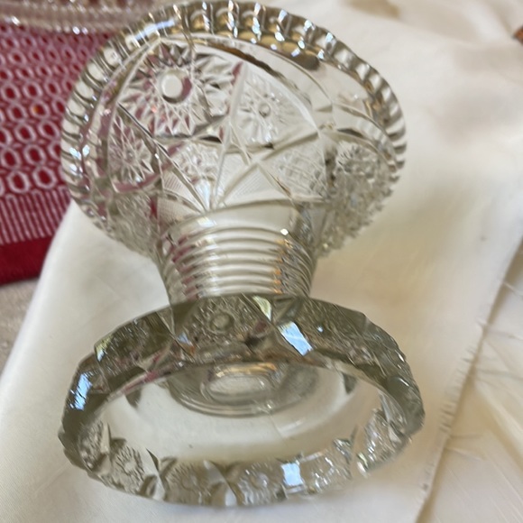 Vintage pressed Glass Punch Bowl Base Stand - Picture 5 of 8